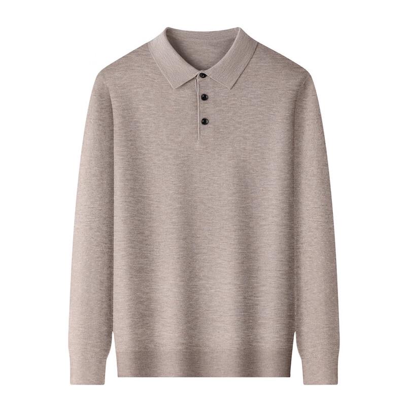 Hengyuanxiang Men's Merino Wool Blend Long-Sleeve Sweater