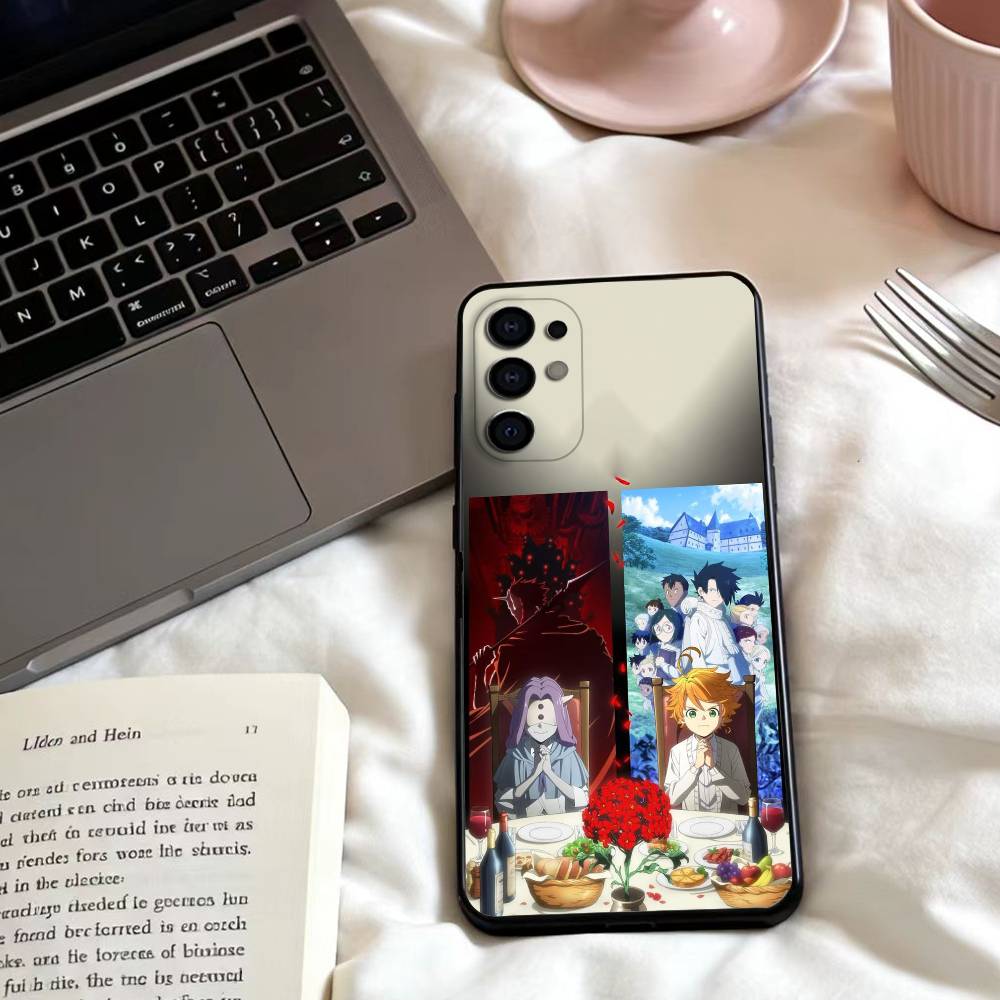 T-The Promised Neverland Anime Phone Case For Samsung S25,24,23,22,30,21,10,9,Ultra,Plus,Lite,FE,4,5 G Soft Black Case