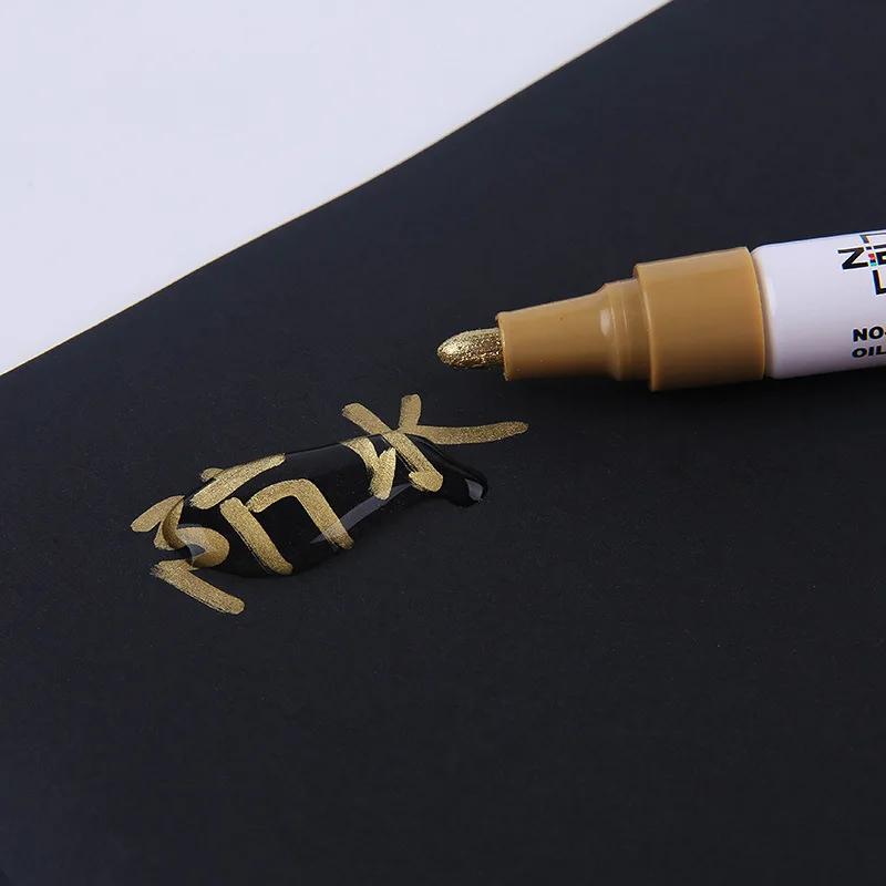 1pc Paint Pen Metal Paint Refill Pen Waterproof Colorful Oil-based Markers Industrial Marking Painting Graffiti Paint Oil Pen