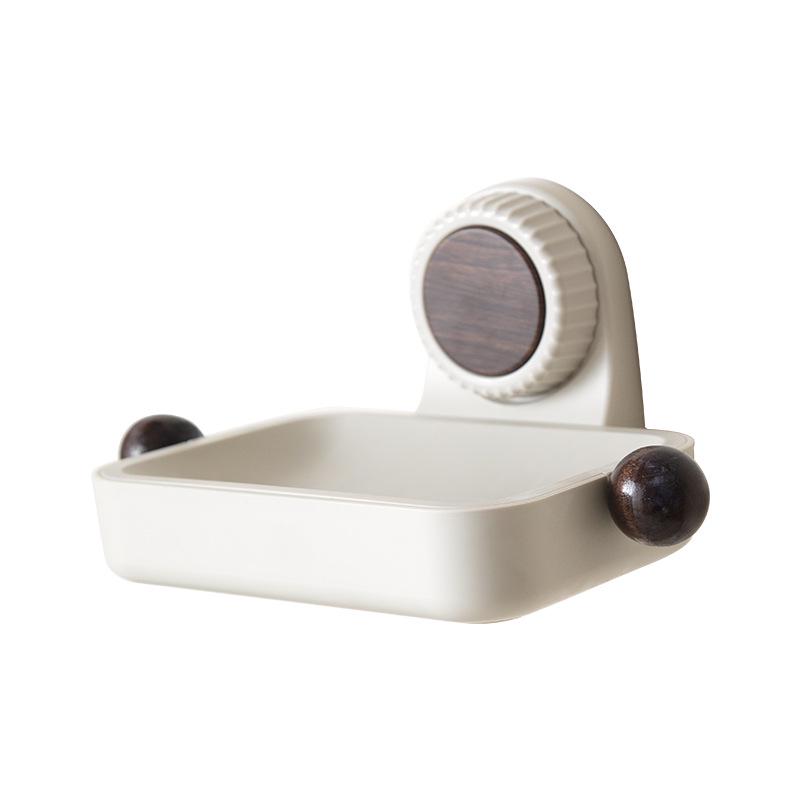 Vintage Wall-Mounted Soap Holder - Punch-Free Draining Dish for Bathroom Hand Wash Station.