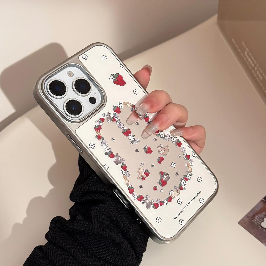 Strawberry Bunny Case for iPhone 13 iPhone 15 iPhone 16