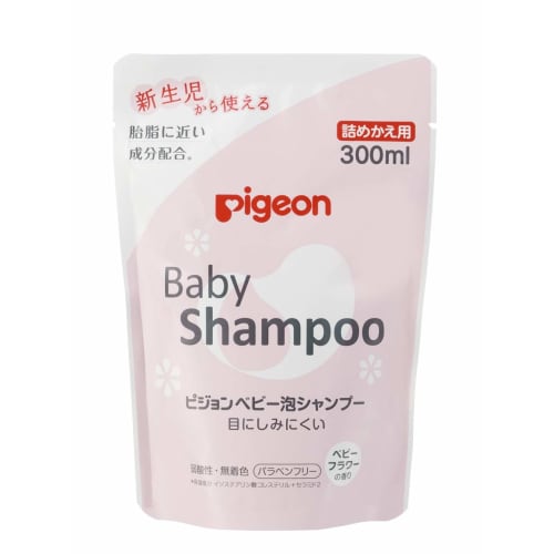 Pigeon Baby Foam Shampoo, Baby Flower Scent, Refill, 300ml