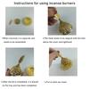 2025 Mini Crown Retro Copper Hollow Out Incense Stick Burner Holder Golden Arab Burner Catcher Home Decoration Sandalwood Censer