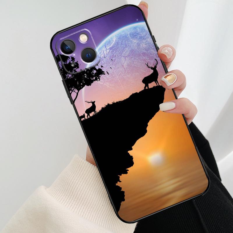 Deer Reindeer Animal Phone Case For iPhone 17 Pro Max 15 14 13 11 12 16 Pro Max mini 15 16 Plus 16e 17 Air Cover