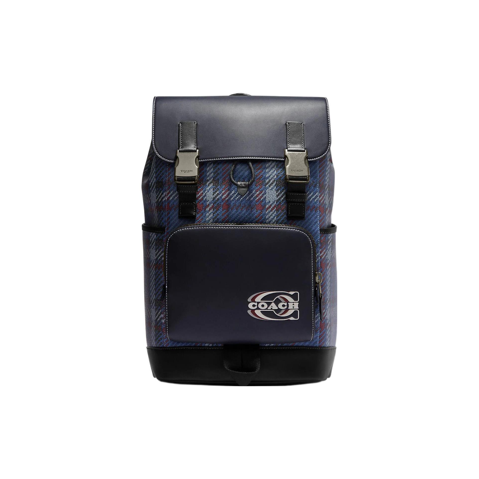 

Новый рюкзак COACH Track Canvas с сумкой для хранения из телячьей кожи Tubas Мужской темно-синий CH102-QBNI9 25.9*12.4*41.9CM