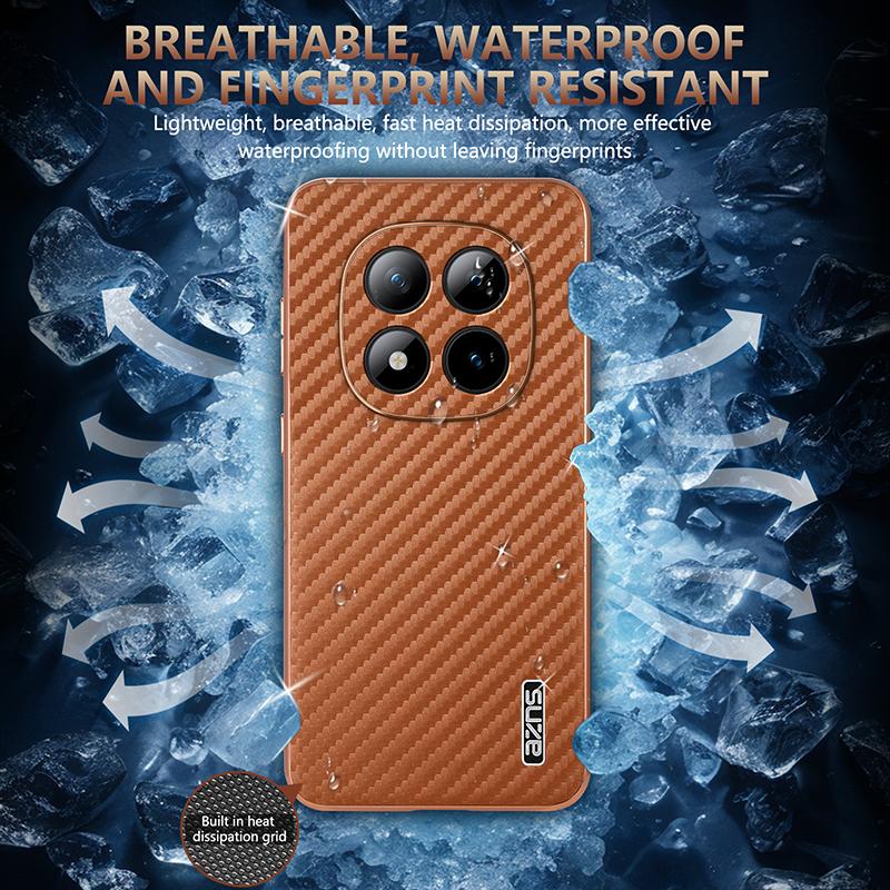 Luxury Skin Feel Carbon Fiber Pattern Electroplated Frame Phone Case for Redmi Note 15 14 Pro Plus 13 K80 K70 Shockproof Cover
