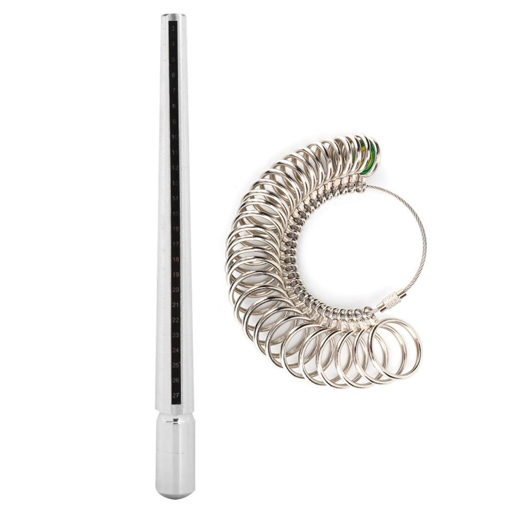 Silver Color Ring Sizer Japan Size Ring Gauge Professional Measuring Mandrel Stick  Jewelry Making