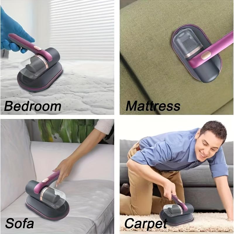 1 Stück Bettstaubsauger, Super Saugkraft UV-Lampe, Doppelzweck Nass- und Trockenreinigungsfilter für Tiefenreinigung, Effektive Reinigung von Betten, Sofas