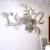 Large 3D Flower Mirror Wall Stickers Acrylic Decorative Wall Stickers Art Murals for Bedroom TV Background Decoration 120x90cm