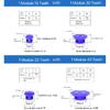 1:2 Nylon Bevel Gear 1M 15/30 20/40 Teeth 90 Degree Plastic Spur Bevel Gear BULE