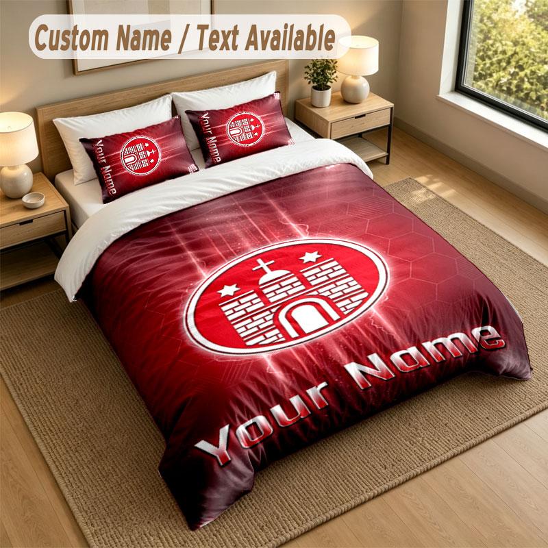 Bettwäsche-Set 1 Bettbezug 2 Kissenbezüge FC St. Pauli Print Weiche Bettwäsche Schlafzimmer Dekor