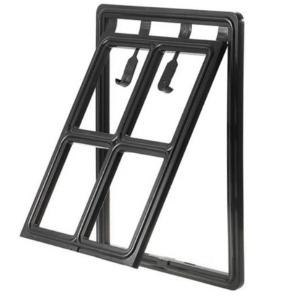 Security Gate Plastic Material Screen Dog Door Security Flap Weatherproof Dog Door Durable Pet Tunnel Door Home S чёрный