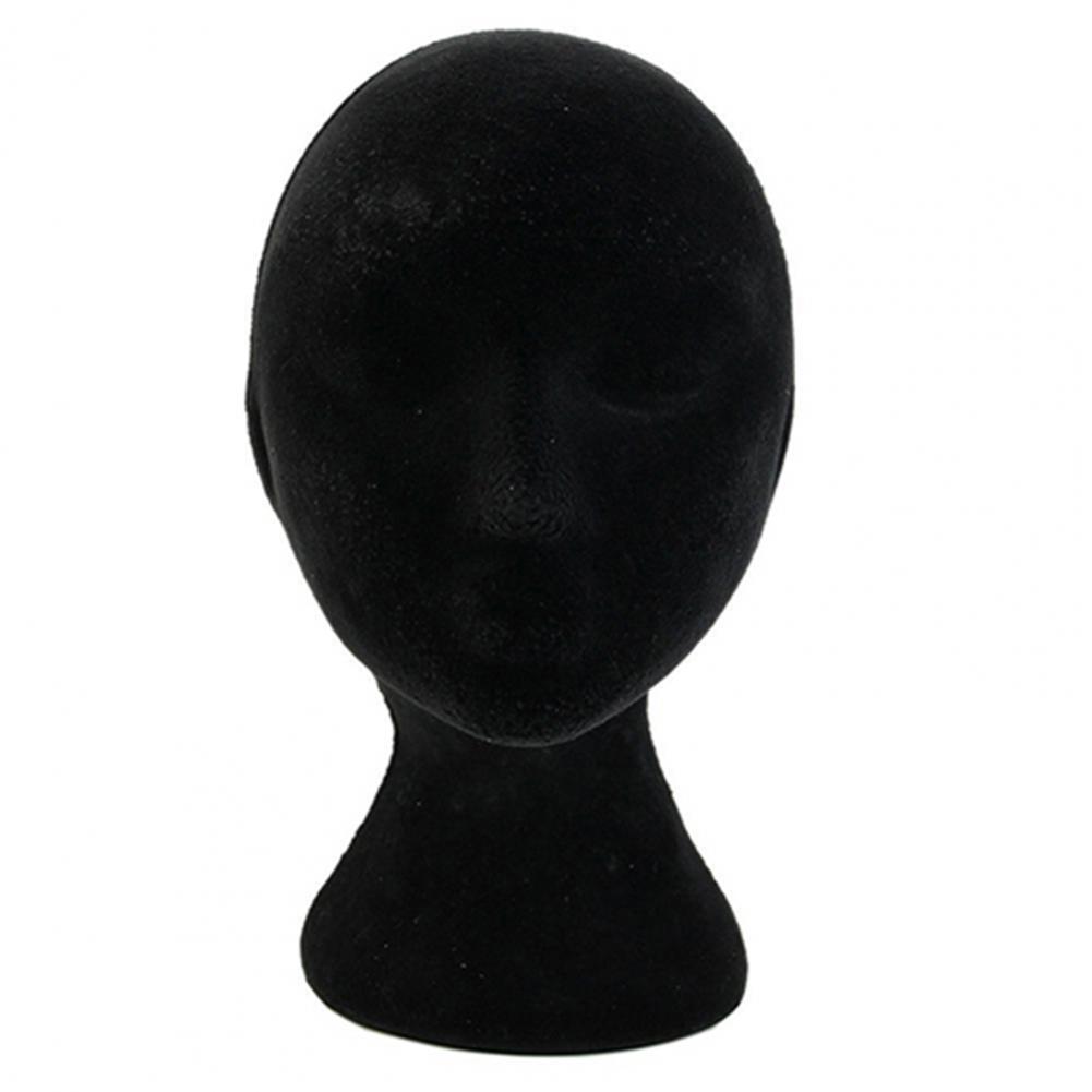 Black Foam Mannequin Model Head Model Foam Glasses Display Stand Manikin Head Hat Wig Display Stand Jewelry Display Rack