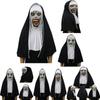 Terrifying The Nun Horror Mask Valak Scary Full Face Design With Headscarf