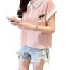 Large size fat mm texture pocket polo collar short-sleeved t-shirt women's summer new loose and thin meat cover top trendy