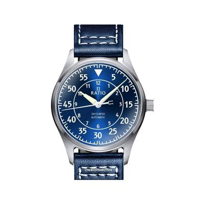 Skysurfer Pilot Blue Sunray Dial Leather Automatic RTS318 200M Erkek Kol Saati