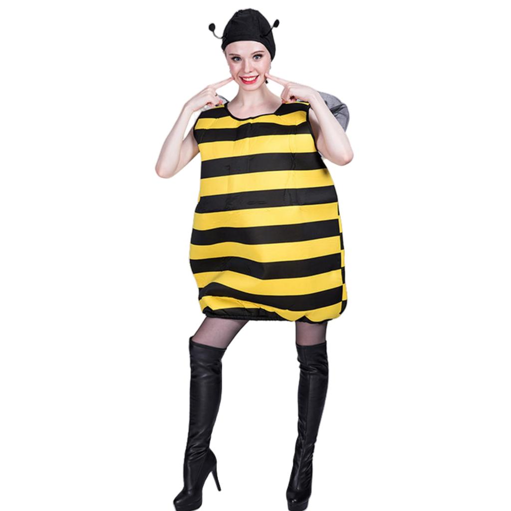 COSSA Halloween Funny and Hot Dog Bean Adult Costumes Banana, Pea, Vegetable, Costumes, Costumes, Unisex, (Honeybee)