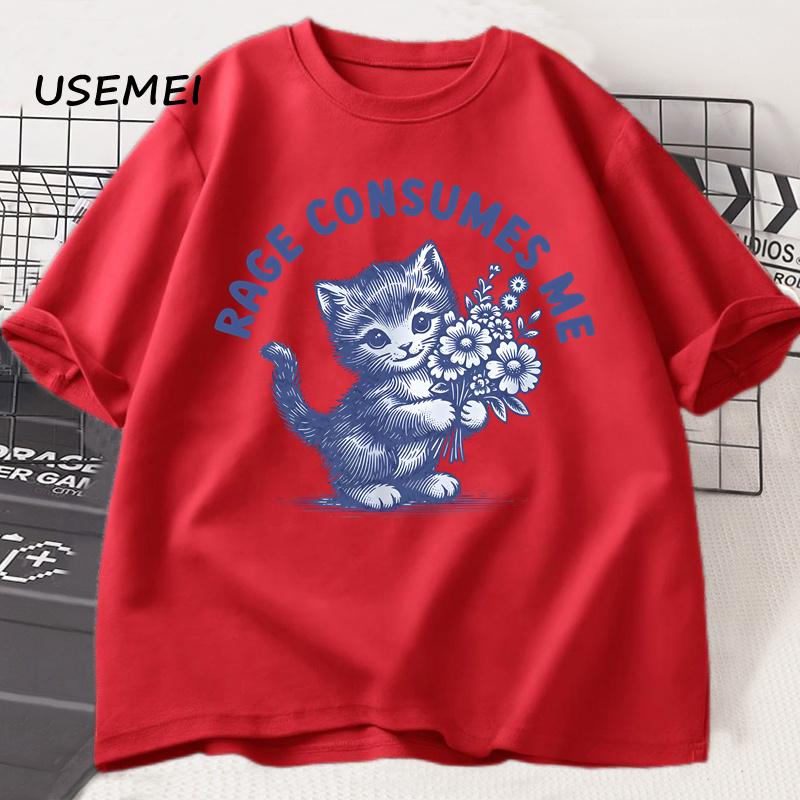 

Rage Consumes Me Cat T-shirt Weirdcore Funny Hilarious Kitten Meme Unhinged T Shirt Health Dark Humor Tshirt Men s Clothes S