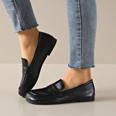 2025 Damen Frühling Neue Ballerinas Weichsohlige Slipper Bootsschuhe Designer Casual Leder Oxfords