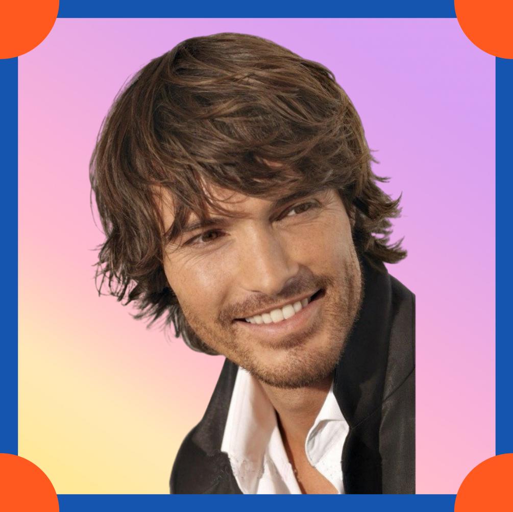 2025 Europäische Modeperücke, kurze, lockige Perücke für Männer