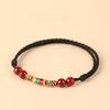 Glückskarpfen Reines Rotes Seil Armband für Damen Herren Chinesischer Stil Zinnober Handgemacht Verstellbar Geflochtenes Armband Amulett Schmuck Geschenke
