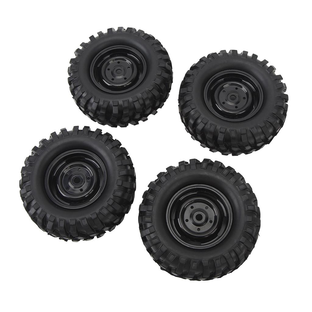 4PCS RC Crawler Tires 1.9 Inch Rubber RC Tire with Plastic Wheel for 1Celsius10 Remote Control Cars
