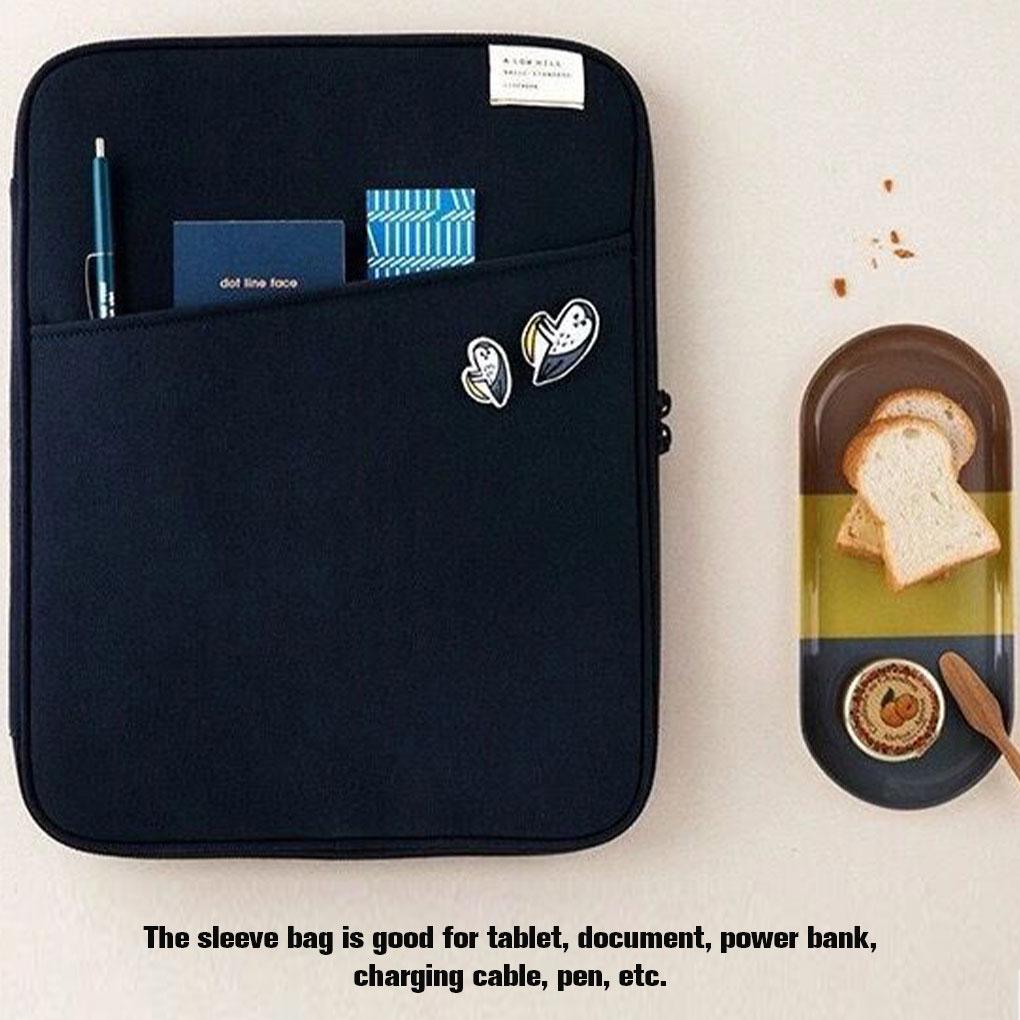 Tablet Sleeve Bag Laptop Pouch Soft Computer Handbag Notebook Keyboard Storage Zipper Closure Mouse Organizer Business