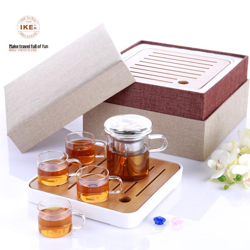 IKE 6-Piece Portable Glass Travel Tea Set