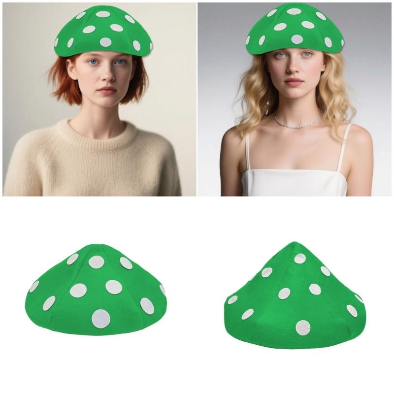 Halloween Mushroom Hat Headgear Adorkable Funny Head Cover for Masquerade Halloween Adorkable Cartoon Hat Headgear