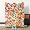Blumen T-Takashi Murakami Decke Weiche Flanelldecke Warme Knie Hautfreundliche Decke für Sofa Büro Bett Reisen Winter Übergröße