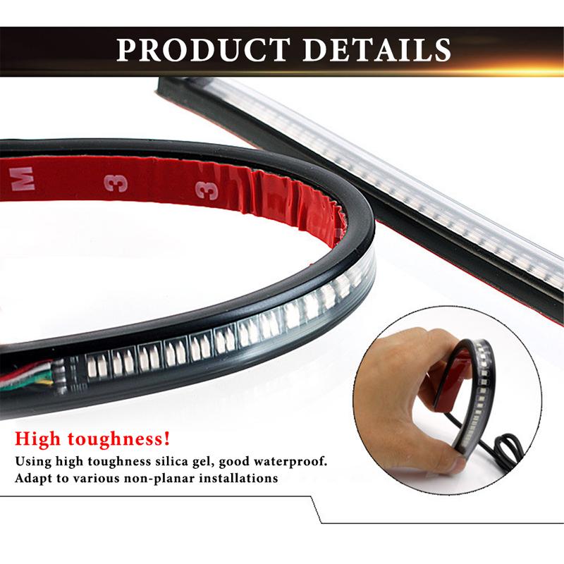 Motorcycle Brake Stop Light 2835 3014 SMD Universal Tail Lamp Strip Car Accessories Universal