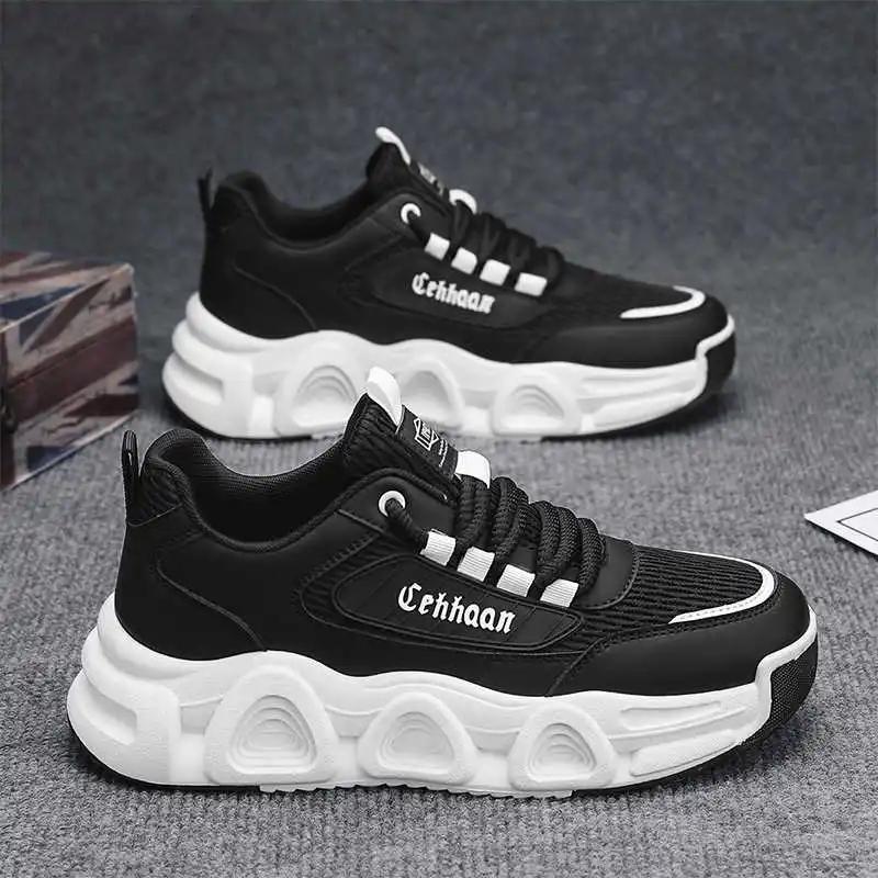 

Fashion Parkside Natural Leather Men Sport Sport Casual Vintage Shoes For Men Man Skate Sneakers Fitness Tenus Vzuttya Street 44