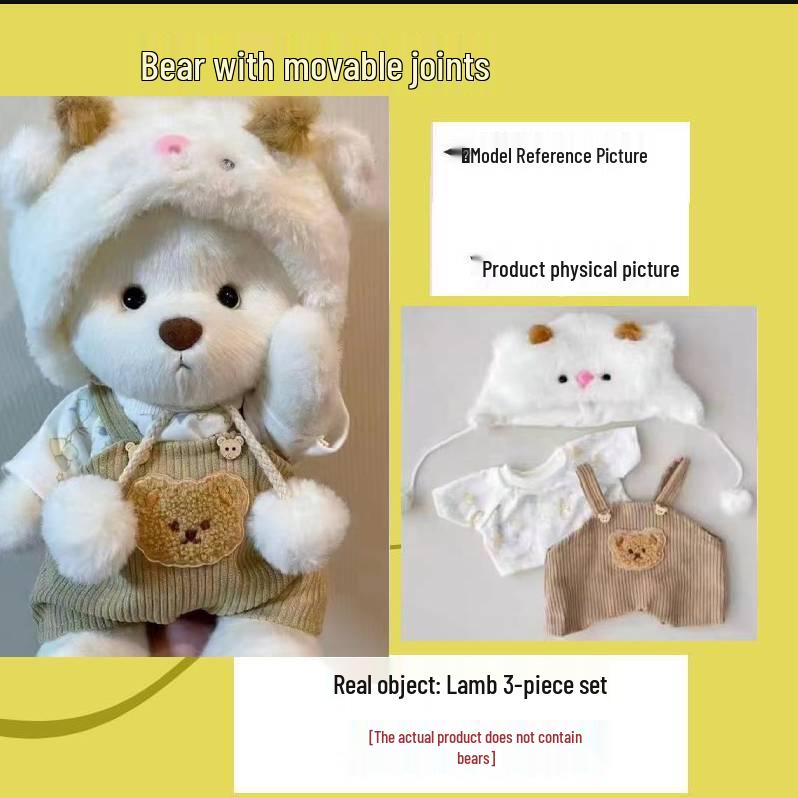 11-Joint Bear Plush Doll: Transformable Rag Doll Gift for Girls