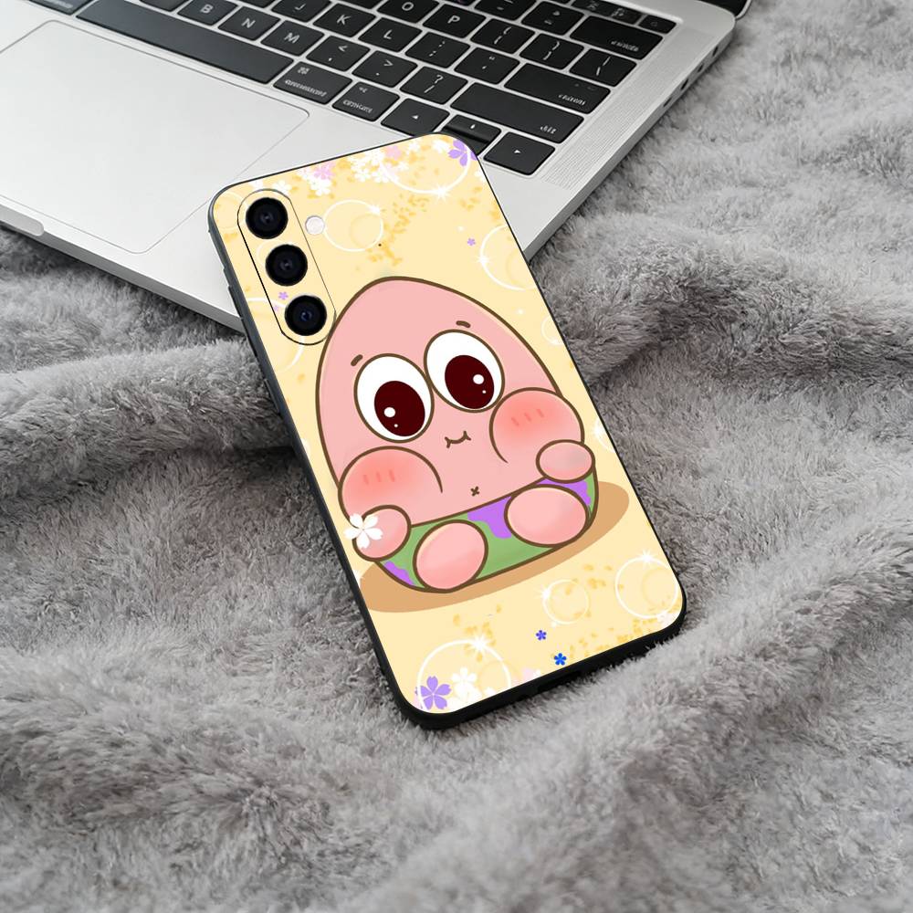 

S-B-Sponge-Bob Soft Silicone phone Case for Samsung Galaxy A73/A71/A72/A70/A53/A52/A51 - Black Samsung a50 30s 50s