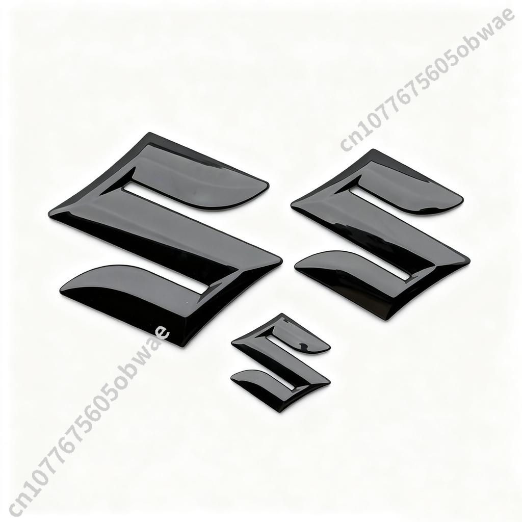 For SUZUKI ALTO Front Rear Car Emblem Badge Logo Black Glossy Auto Sticker Accessories Universal Rear Trunk Badge Logo