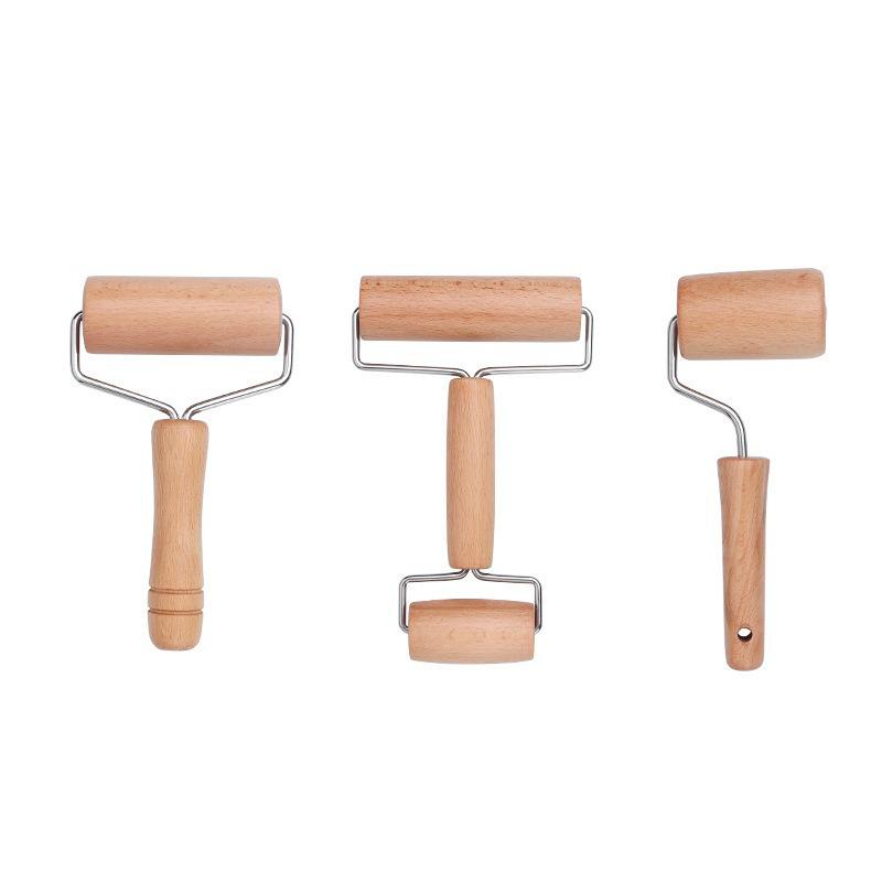 Double-Headed Beech Wood Rolling Pin for Dumpling Wrappers and Baking