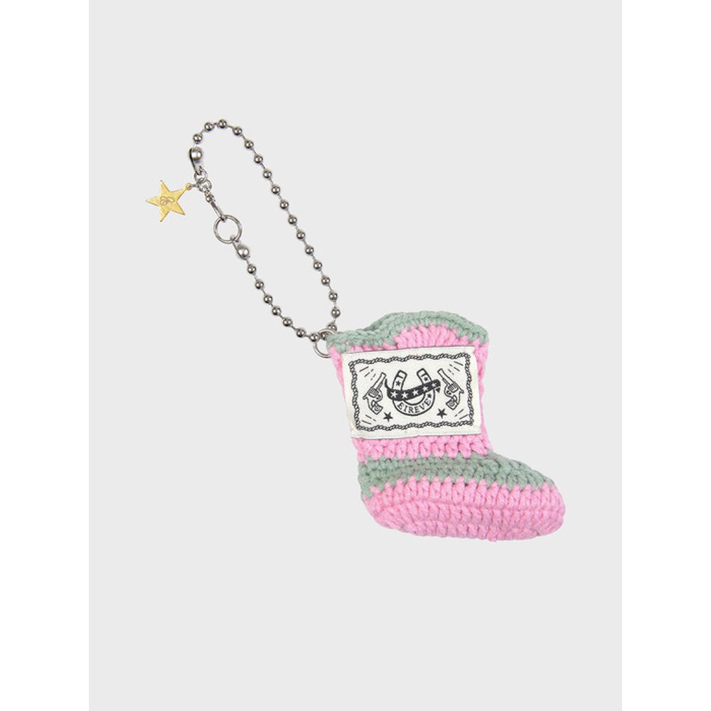 Eireve HÄKEL WESTERNSTIEFEL SCHLÜSSELANHÄNGER (BABY PINK)