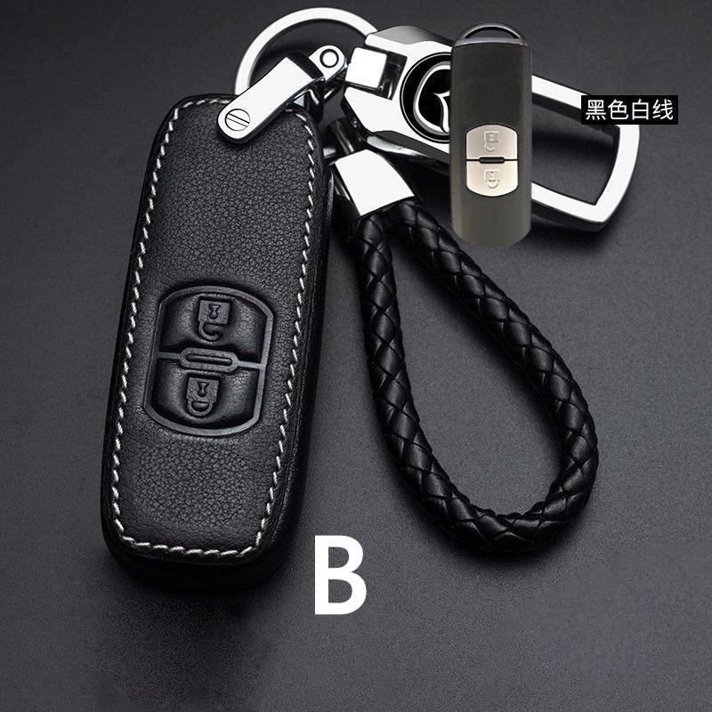2025 Hot Leather Car Key Case Holder Key Cover Accessories For Mazda 3 6 Cx30 Cx9 Cx5 Cx8 MX5 MX30 X5 X9 S30 Key Cover Demio Ate