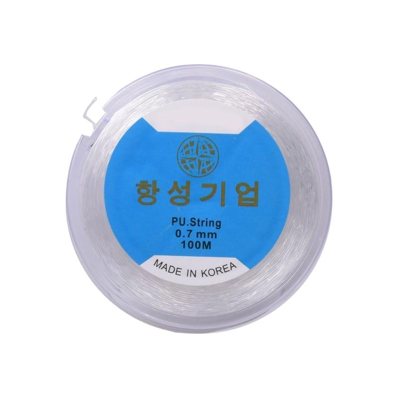 Roll 100M Clear Elastic Crystals Thread for Jewelry Making Beading Bracelet Necklace Crafting