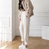 Fashion Women Casual Thicken Harem Pants Autumn Winter Plush Velvet Capris Solid Fleece Chenille Pants Women High Waist Straight Ladies Trousers 2356