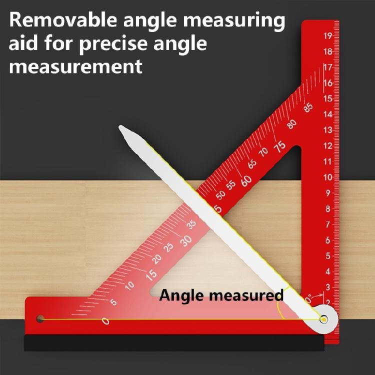 Woodworking 90 Degree Precision Square Edges Marking Tool, Aluminum Carpentry Pocket Marking Square Right Angled Ruler