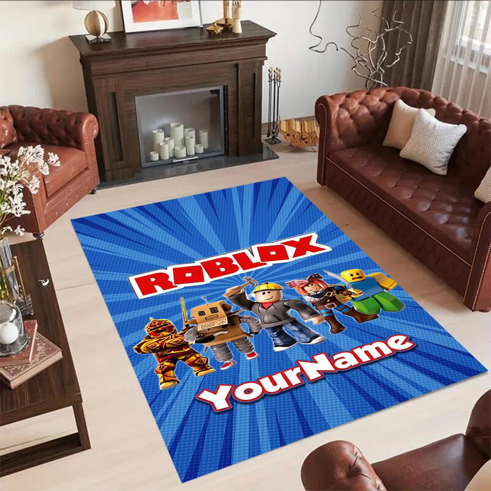 Roblox 464 Customize Text Carpet Perfect for Balcony Dining Room Entryway Kitchen Anti-slip Rug Decorate Offices Spiritual Gift