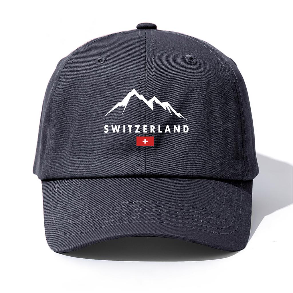 1pc SWITZERLAND Print Baseball Cap for AdultsMinimalist Retro Style Casual Soft Adjustable Dad HatPerfect As Gift