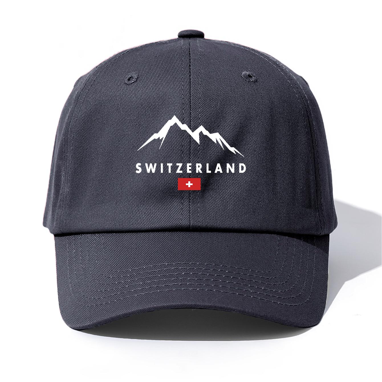 

1pc SWITZERLAND Print Baseball Cap for AdultsMinimalist Retro Style Casual Soft Adjustable Dad HatPerfect As Gift