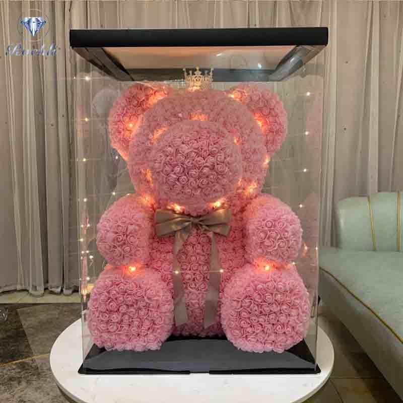 Goddess Day 70cm Preserved Rose Bear - Perfect for Girlfriend, Wife, Qixi Festival, or Valentine's Day