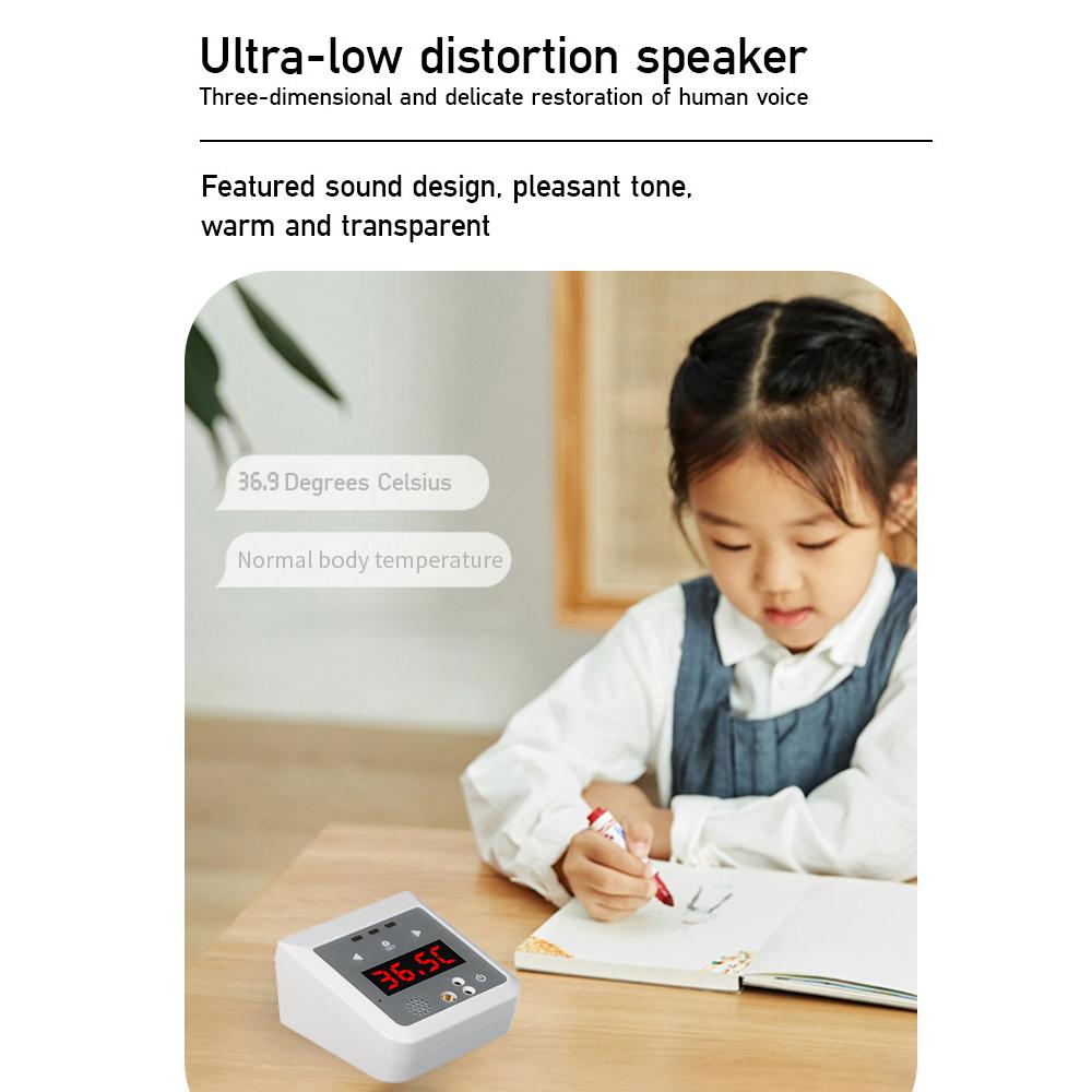 2-in-1 Automatic Digital Thermometer Non-Contact Infrared Temperature Measurement + Time Display