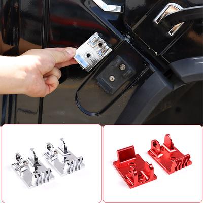 Aluminum Alloy Silver Car Hood Side Hinge Cover Snap Base For Hummer H2 2003-2009 Car Modification Accessories Replacement