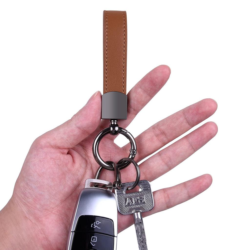 Wisdompro Car Key Chain, Genuine Leather, Car Key Chain, Lost