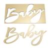 Oh Baby Wooden Sign Plaque Oh Baby Sign Cutout for Gender Reveal Parties Nursery Decor Gold