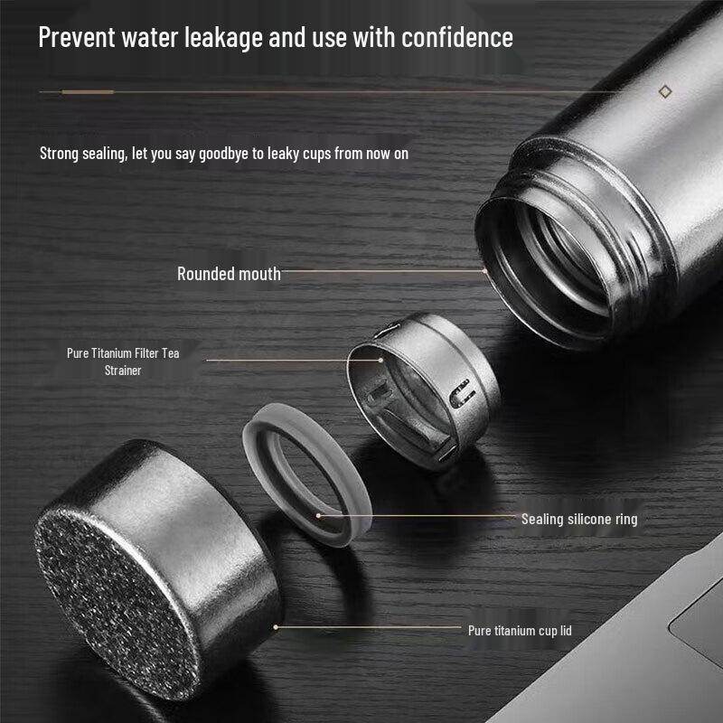 XinKe Pure Titanium Insulated Water Bottle